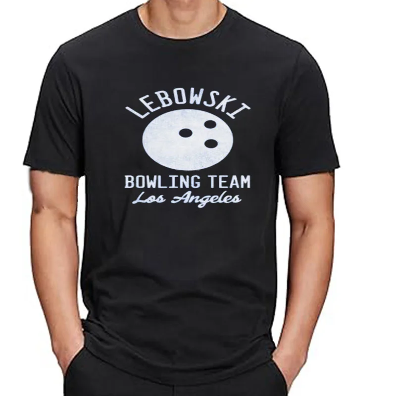 Big Lebowski Bowling Team T-Shirt homme chemise de film Los Angeles Bowler comédie