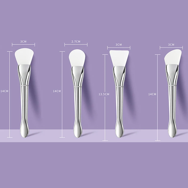 Cepillo de silicona para máscara Facial, maquillaje de cabeza suave, cepillos profesionales de crema de barro, bricolaje, cuidado de la piel, Base, Gel, herramienta cosmética de belleza
