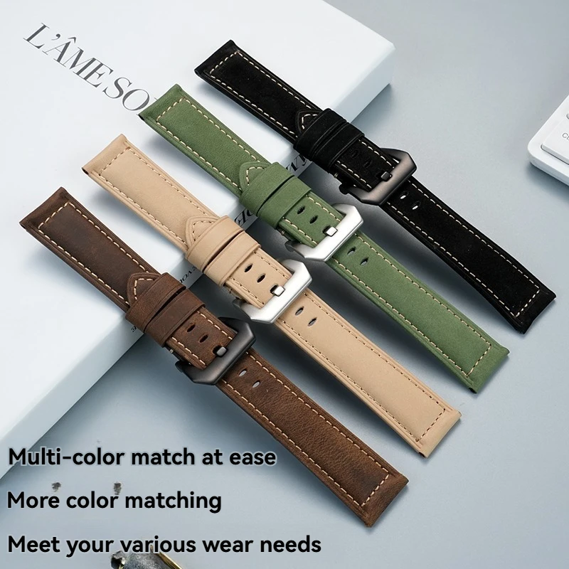 22 ملم/24 ملم طول ممتد (140+90 ملم) سوار ساعة من الجلد الطبيعي لهاميلتون وبانيراي والأحفوري |    استبدال حزام الساعة الرجالية