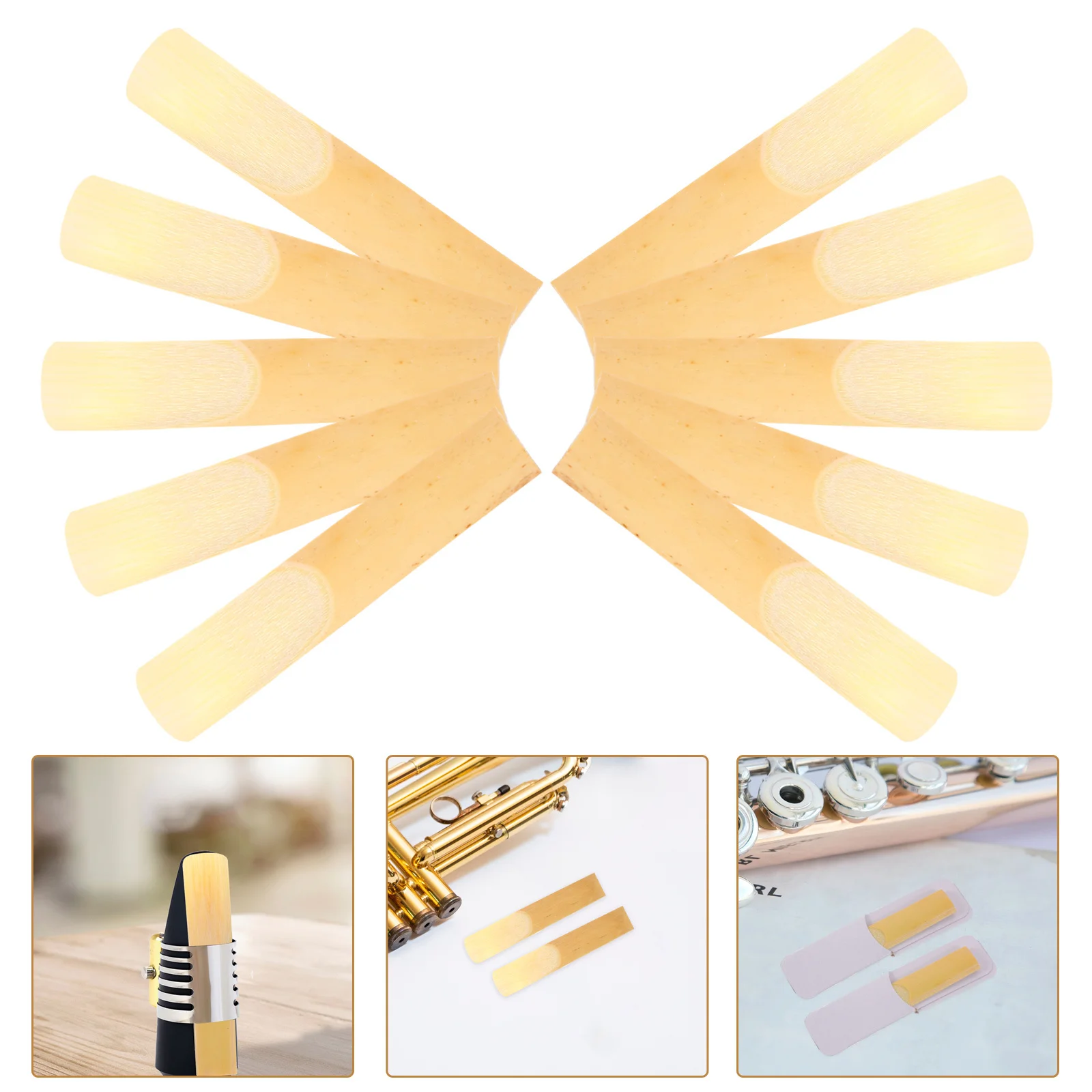 

10 Pcs Sax Reeds Clarinet for Replacement Alto Saxophone Performance Flute Accessories