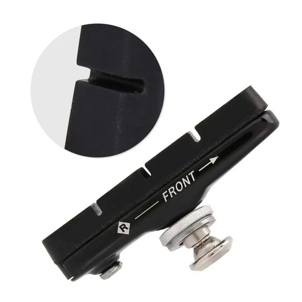 1 Pair Aluminium Alloy& Rubber Bicycle Brake Pads Light Weight Quiet Brake Shoes Road Bike Brake Pads