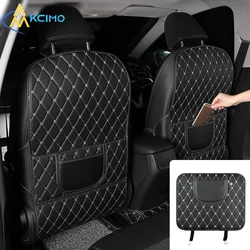 PU Leather Car Anti-Kick Mats Auto Seat Back Protector Cover For Children Car Back Seat Anti-Dirty Pad Car Storage Accessorie