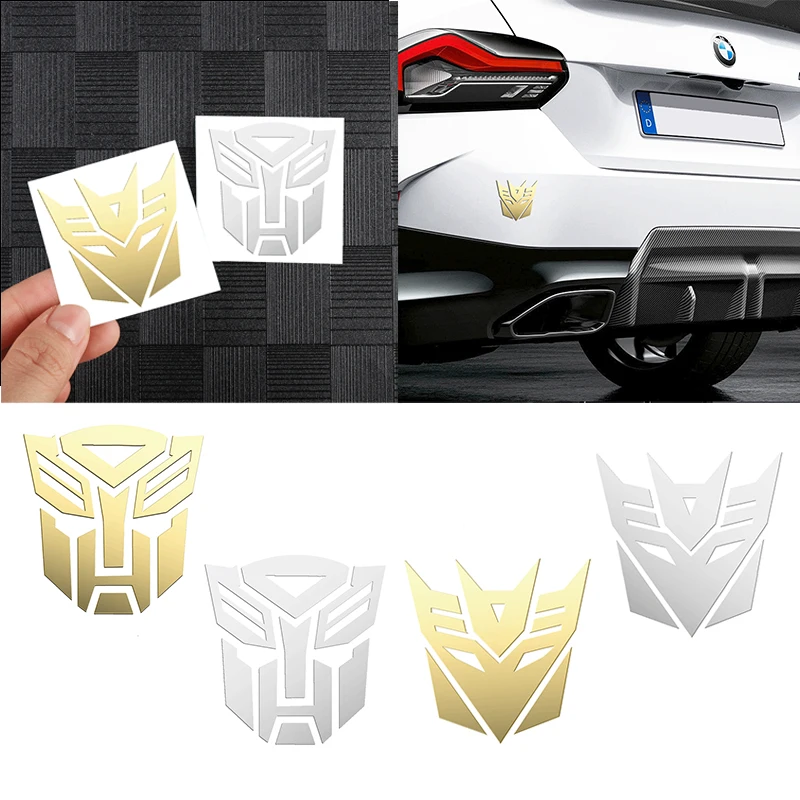 Hot Sale Universal Transformers Nickel Metal Car Sticker Window Laptop Phone Decal Emblem Car Styling Decoration Accessories