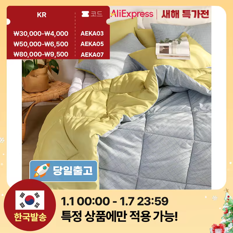 더자리 먼지없는 항균 데일리 차렵이불