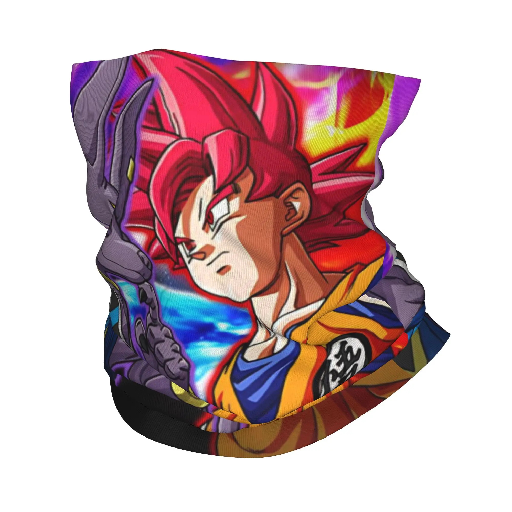 

Многофункциональный зимний шарф-бандана Dragon Ball Super с принтом Beerus Goku, маска-шарф для велоспорта, унисекс, для взрослых