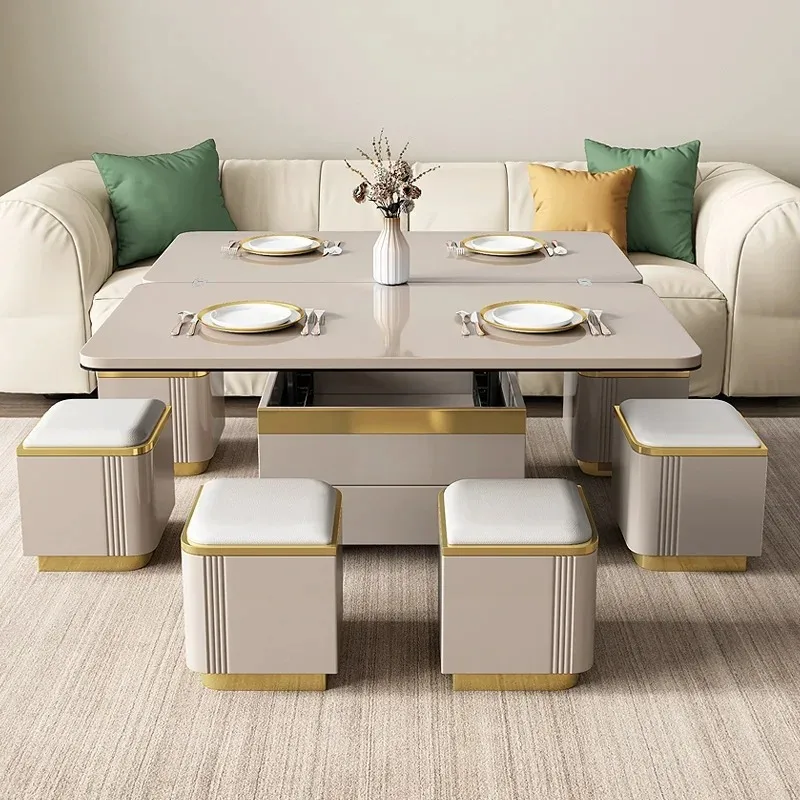 Extendable Aesthetic Coffee Table Drawer Organizer Living Room Coffee Table Space Saving Unique Mesa De Centro Sala Furniture