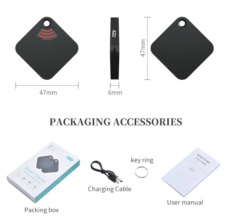 HLD – porte-clés intelligent, localisateur de télécommande, alarme Anti-perte, Rechargeable, sans fil, détecteur de clé à dents bleues