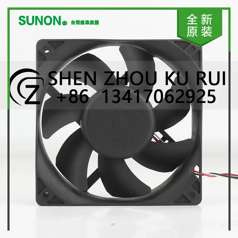 Original Sunon 5V 12V 24V DC 48V 19.2W AC EC 12038 120X120X38MM 12CM double ball converter Three-wire PMD4812PMB1-A cooling fan