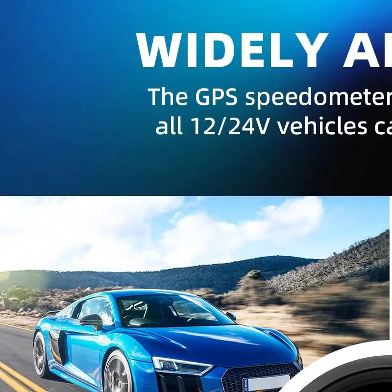 

85 мм GPS-спидометр KMH MPH Датчик скорости Одометр Пробег компас указатель поворота с GPS-антенной 12 В/24 В