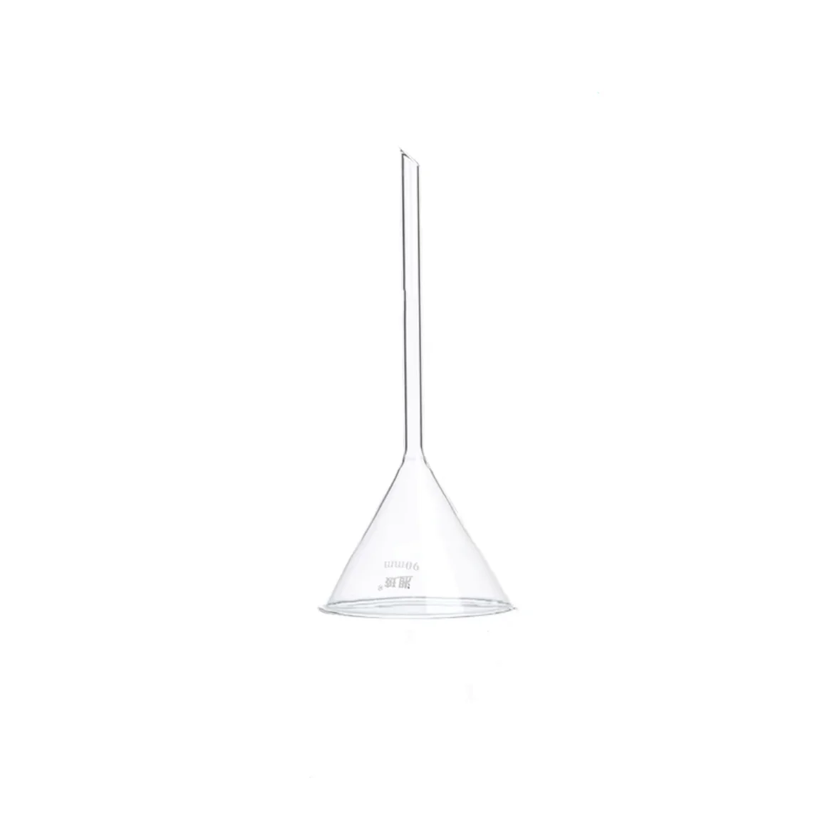 30/40/50/60/75/90/120mm Transparent Glass Short Neck Triangular Funnel Laboratory Glassware High Borosilicate