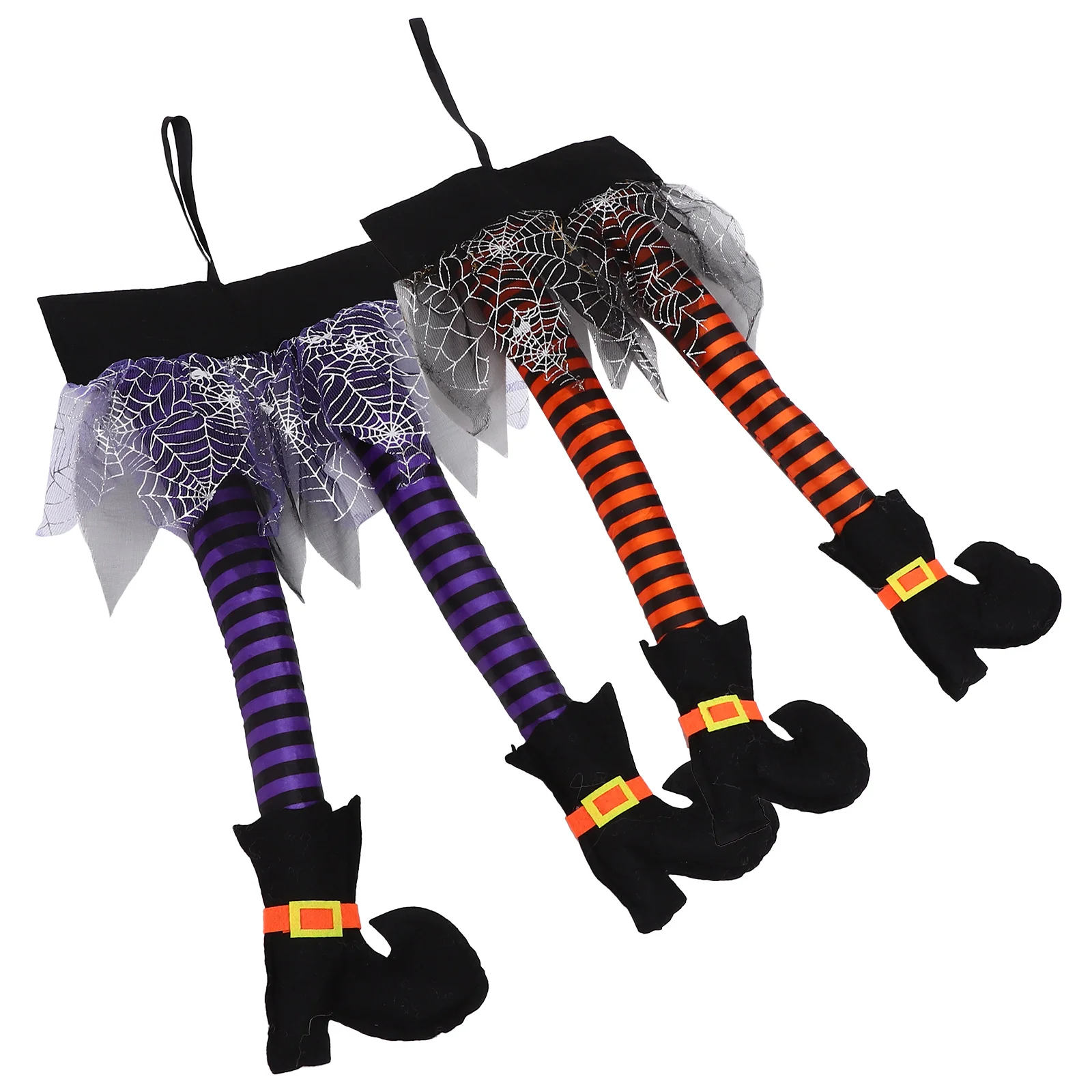 

2Pcs Halloween Witch Legs Hanging Pendant Lightweight Cloth Adornment Realistic Indoor Outdoor Festival Decor Cloth Pendant