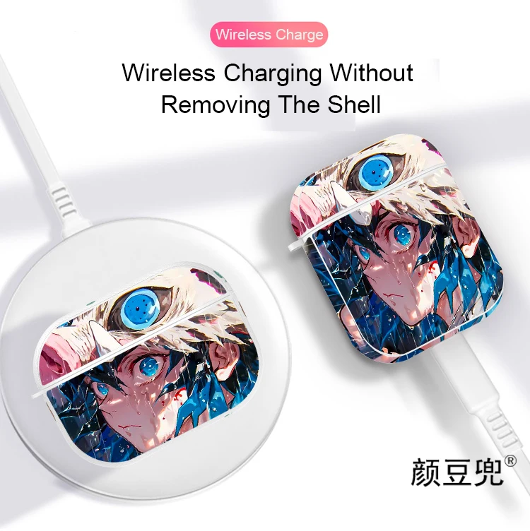 Inosuke Hashibira Anime For Apple AirPods 2 1 Earphone Case Black Silicone Protective Cover for AirPods Pro 2 Case For AirPods 3