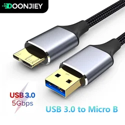 Kabel USB 3.0 typu A do USB3.0 Micro B do transmisji danych 5 Gb/s Kabel zewnętrznego dysku twardego SSD Kabel Sata do dysku twardego Samsung Kabel komputerowy