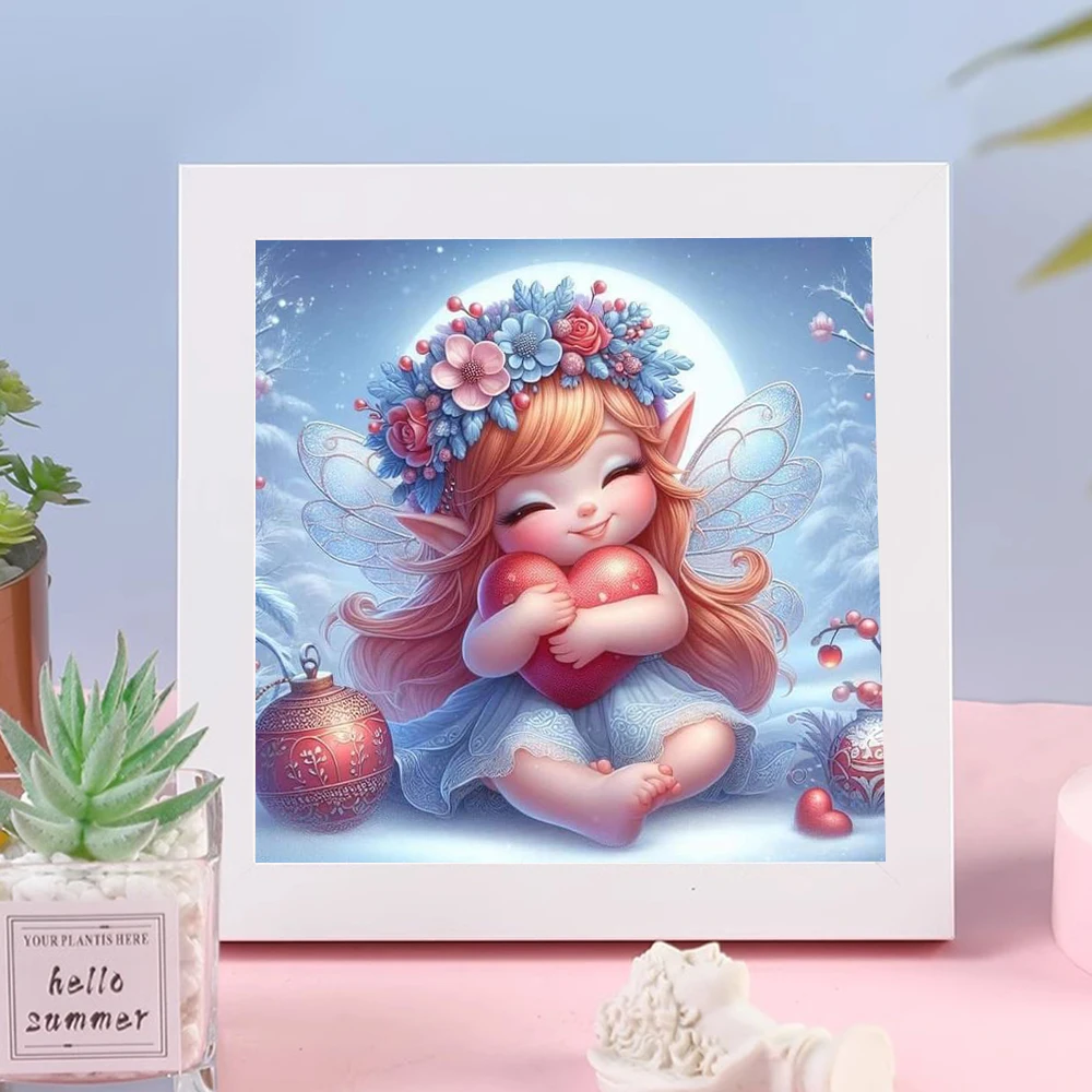 Cartoon Baby Angel 5D Full Round Diamond Painting Kits Cute Kawaii Little Angel DIY Drills Mosaic Embroidery Cross-stitch Gift