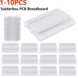 1-10pcs 400 Tie Points Solderless PCB Breadboard Mini Universal Test Protoboard 400 Hole Breadboard MB102 Test Develop DIY Kit