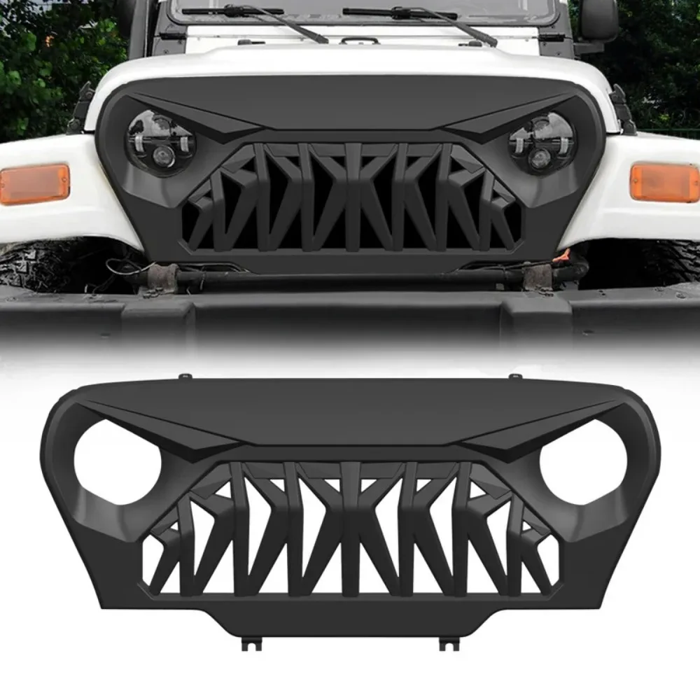 

Для Jeep Wrangler TJ 1999-2006: Гоночная решетка радиатора, передний бампер, комплект обвеса, аксессуары