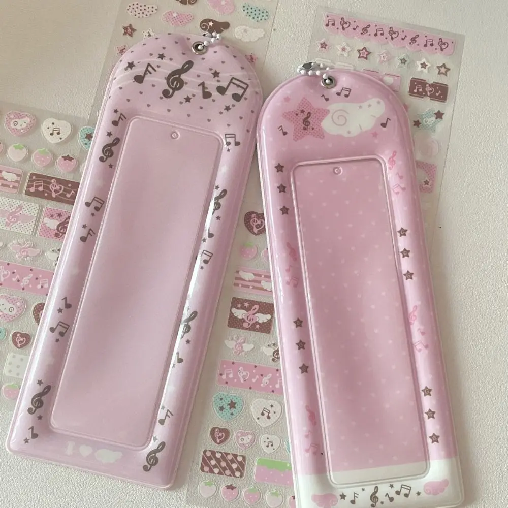 

Cute Musical Note Card Holder PVC Four Grid Idol Photocard Holder DIY Gift Photo Booth Frames