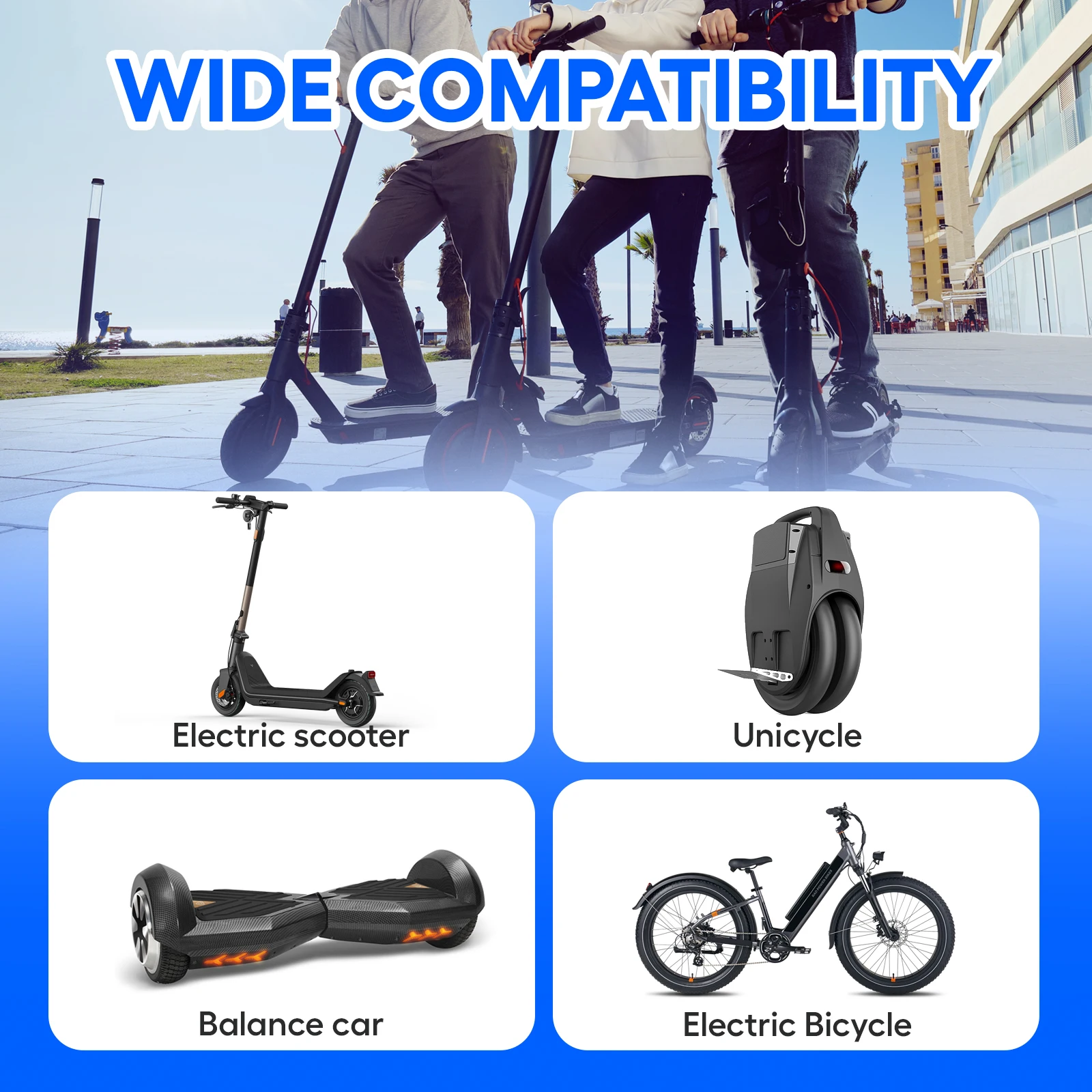 42V 2A Lithium Battery Charger for 10S 36V Battery Smart Auto Stop Electric Scooter Hoverboard E Bike Replacement Charger