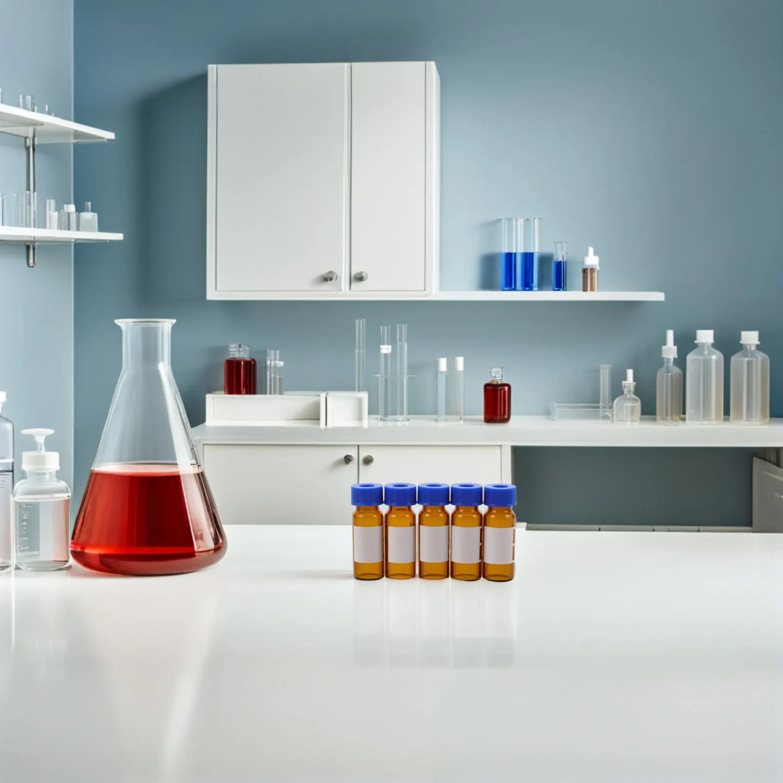 100Pcs Leak Proof Autosampler Vials Chromatography Sampling Glass Bottles Laboratory Use 1.5ml 2Ml Light Brown view 4