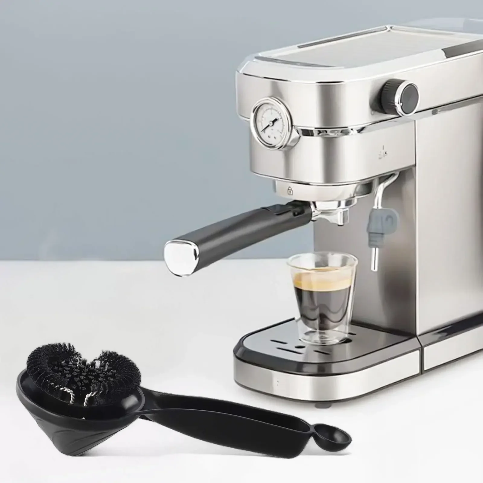 Coffee Equipment Maintenance Coffee Machine Brush Funnel Tray High-Density Nylon Bristles Removable Bristles Thorough Cleaning