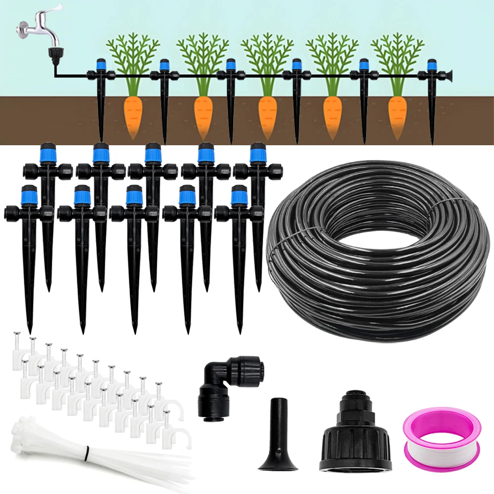 

Система полива сада, набор оборудования для автоматического орошения «сделай сам», для теплицы с приподнятой к газону, комплект для капельного орошения с быстроразъемным соединением