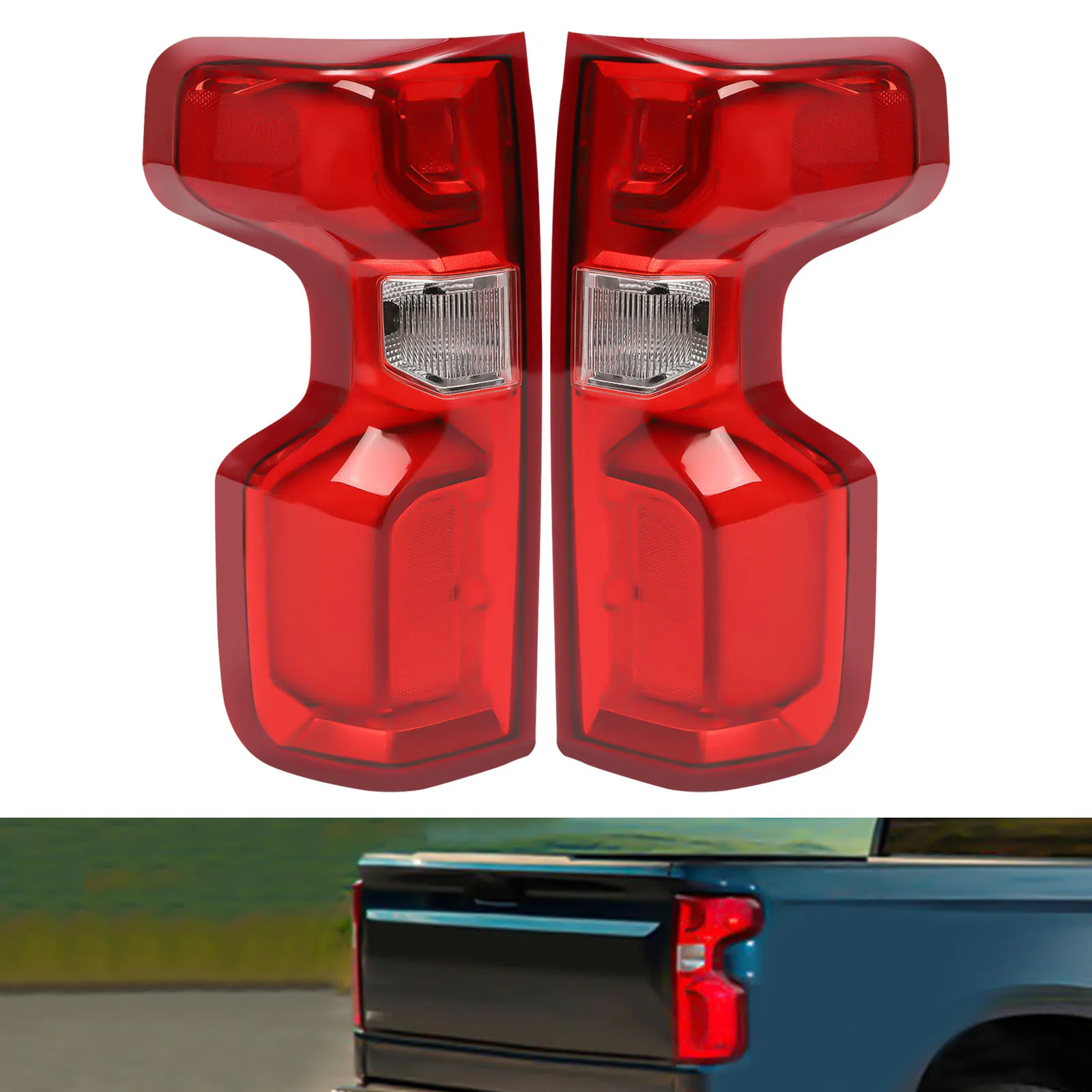 [Left or Right] Side LED Tail Lights Rear Lamps Assembly For 2019 2020 2021 Chevy Silverado 1500  Stylish Stable Car Accessories