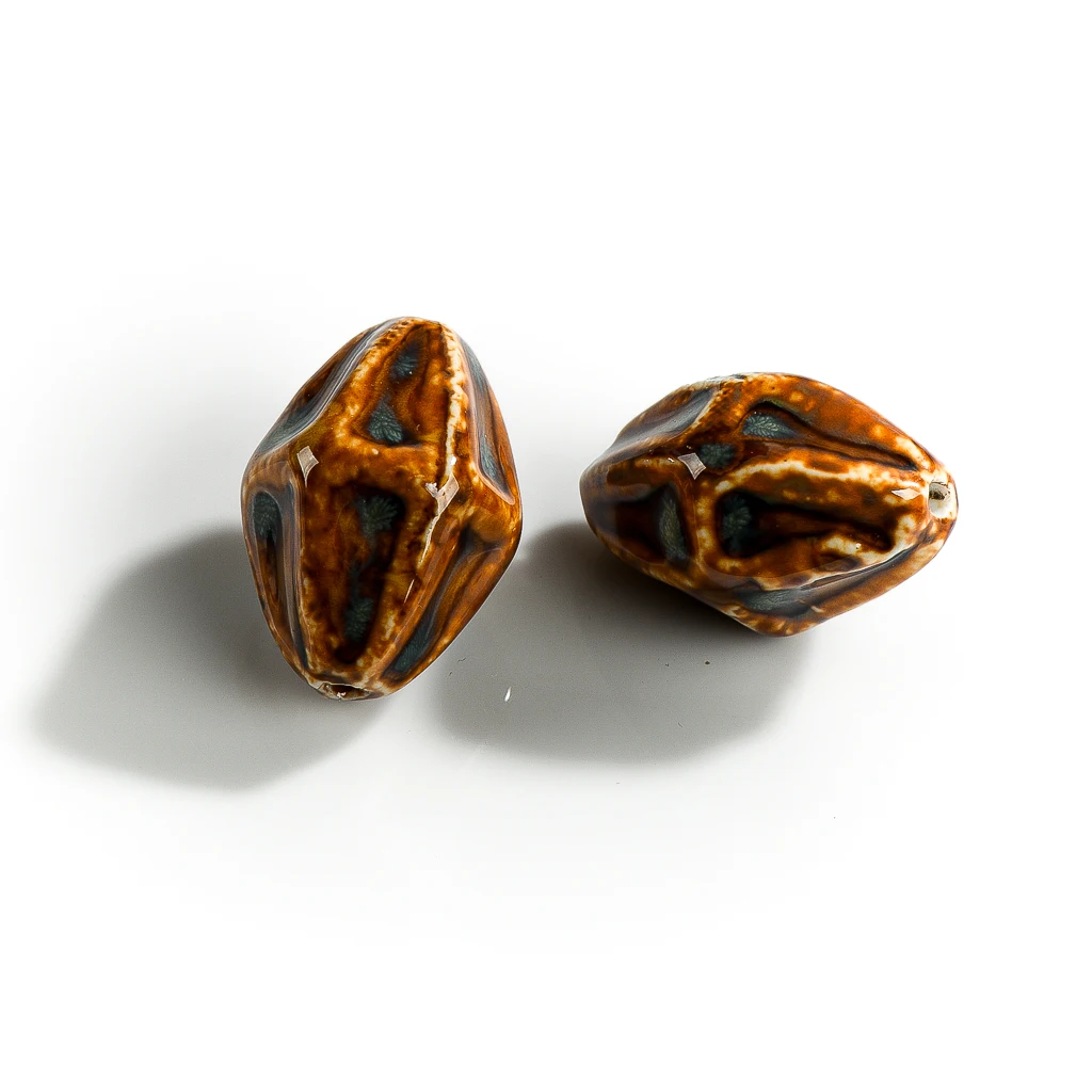 Large Square UFO Shaped Ceramic Beads Exquisite Jewelry Accessories Making Materials #XN577