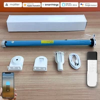 Motor de persianas enrollables inteligentes con rosca, batería integrada para tubo de 37mm y 38mm, aplicación Homekit Google Home Smartthings