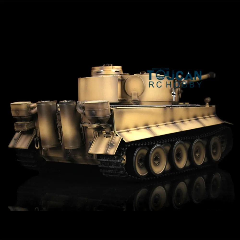 1/16 heng longo rc tanque escala 7.0 tigre i 3818 barril recuo rodas de metal veículos de controle remoto carros para brinquedos modelo th17270