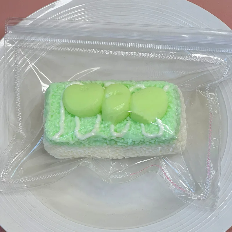 ZOCO 安全と環境保護 ケーキ型シリコン製ピンチ玩具 握るおもちゃ フィジェットトイ ストレス解消ギフト