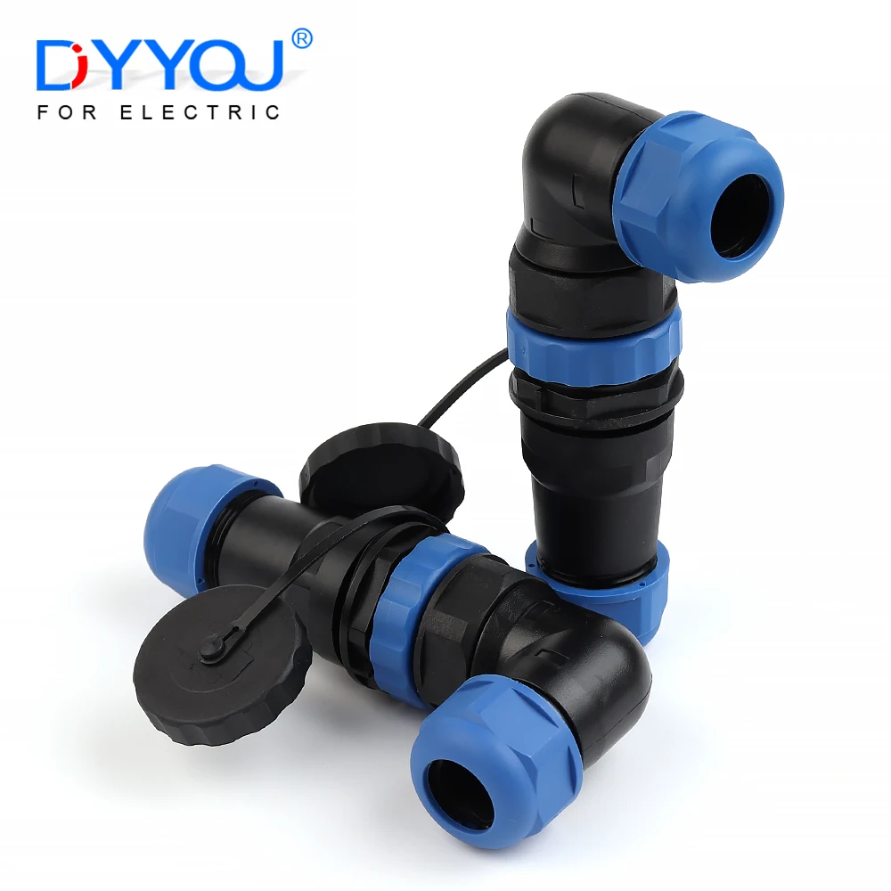 

SP28 90 Degree Elbow 2-26 Pin Docking Welding type Outdoor IP68 Waterproof Male plug Female socket Cable Wire Aviation Connector