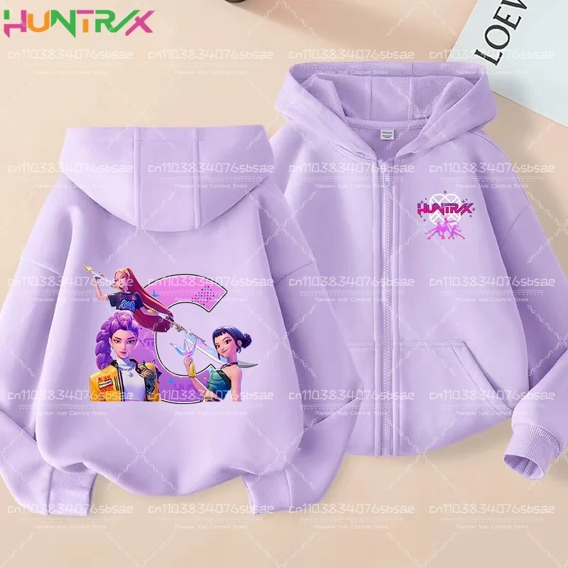 K-pop شيطان الصيادين رسالة A-Z الكرتون طباعة عارضة أعلى مع سستة الأطفال مقنعين البلوز عيد ميلاد للبنين بنات هدية