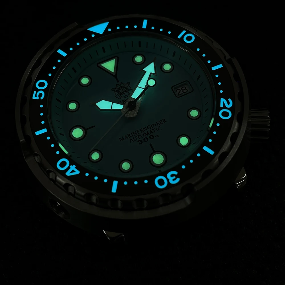 Steeldive SD1975 47.5mm Turquoise Dial Ceramic bezel 30ATM 300m Waterproof Stainless Steel NH35 Tuna Mens Dive Watch