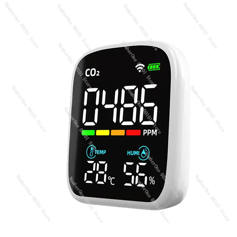 

Infrared sensing carbon dioxide detector graffiti temperature humidity Co2 composite air detector accurate detection
