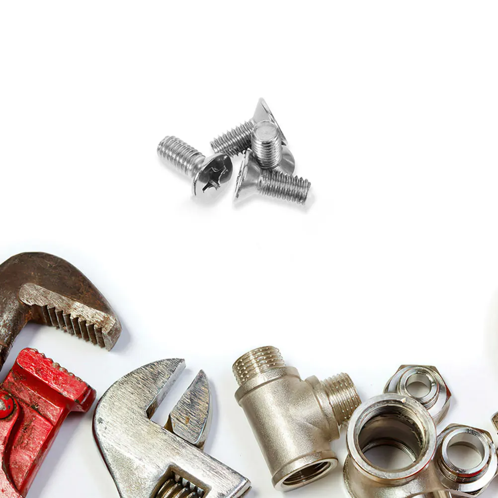 

4 Pcs Stainless Steel Brake Disc Rotor Screws 304 Flat Head Fasteners Metal Automotive Hardware Industrial Front Rear