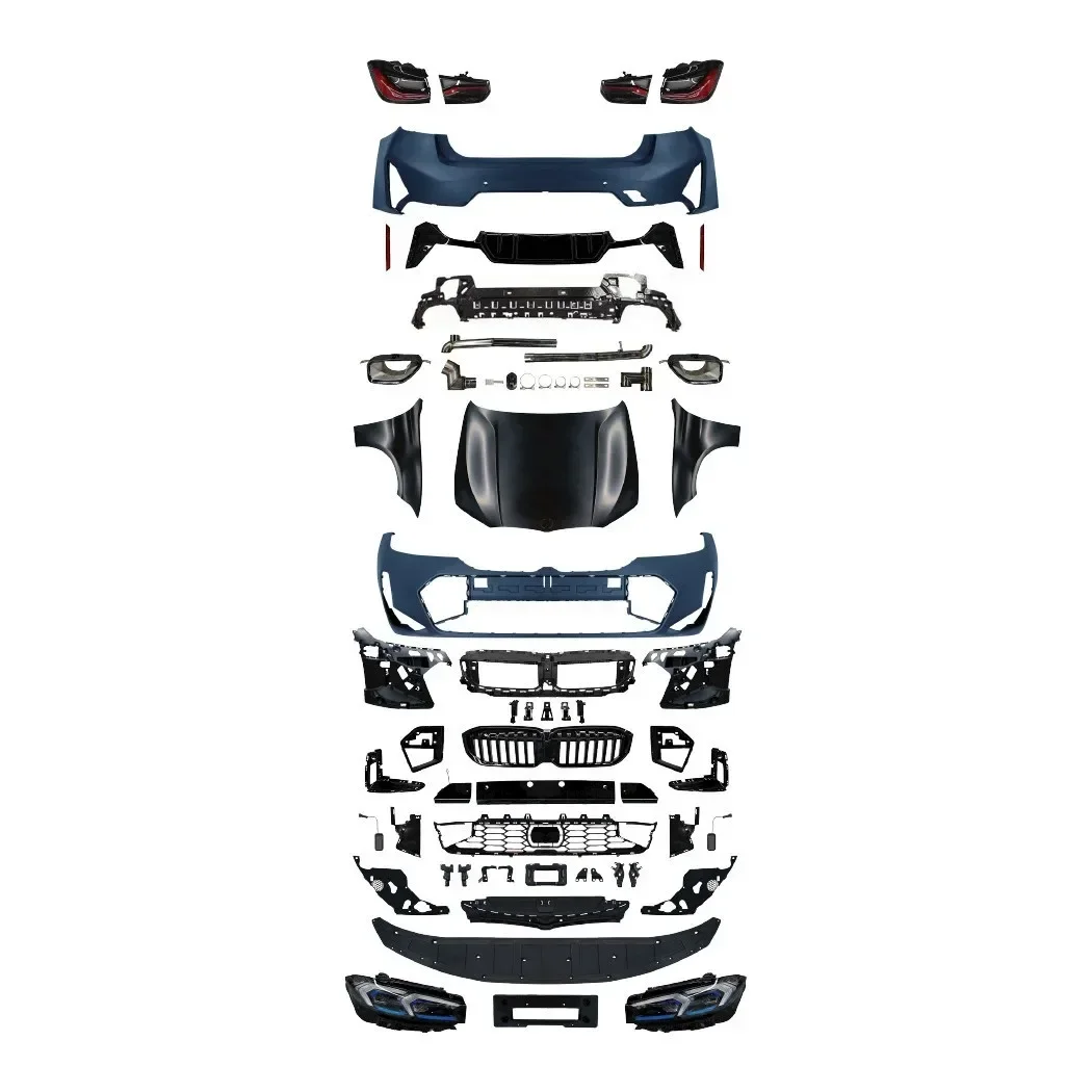 Suitable for BMW 3 Series Old and New F30F35 To G20G28LCI Later MT Front and Rear Bars Headlight Surround Kit