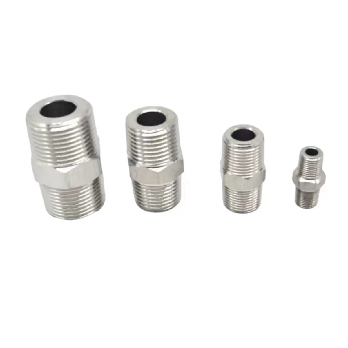 

1/8" 1/4" 3/8" 1/2" 3/4" 1" BSP M10 M12 M14 M20 Male 304 Stanless Steel Hex Pipe Fitting High Pressure 2855 PSI