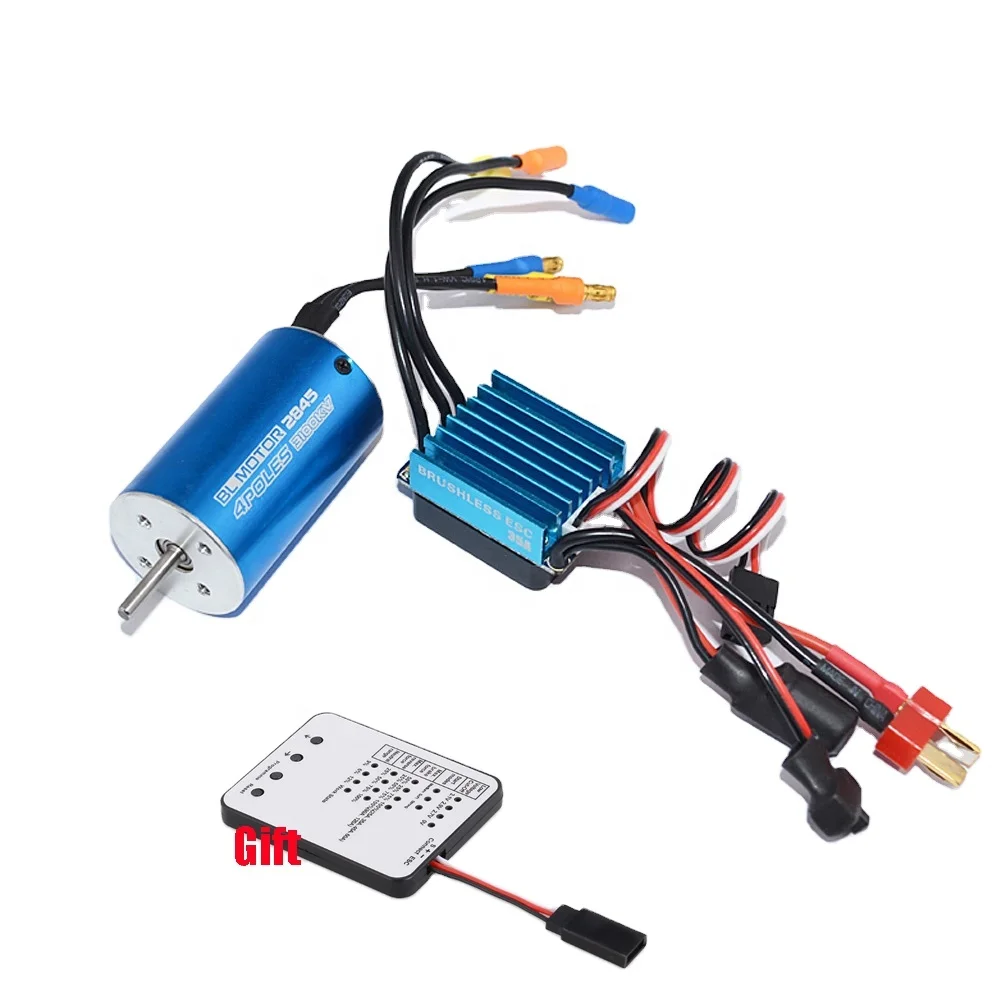 Rc 2845 4370/3930/3800/3100KV Brushless Motor Brushless ESC + Program Card for 1/14 1/16 1/18 RC Car