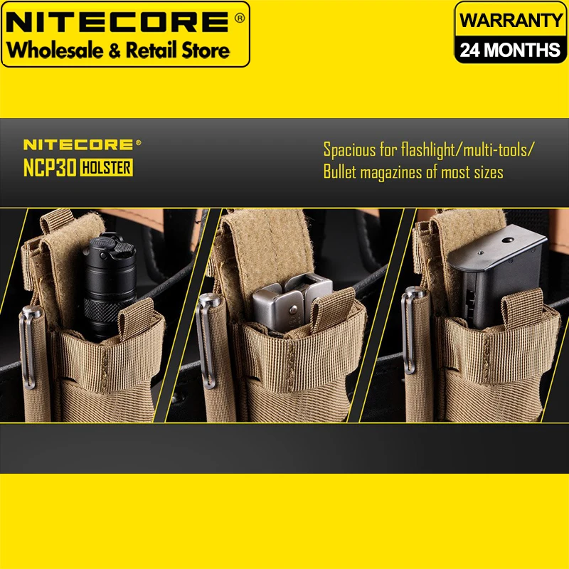 Nitecore NCP30 Прочная многофункциональная тактическая кобура для фонариков и многофункциональных инструментов