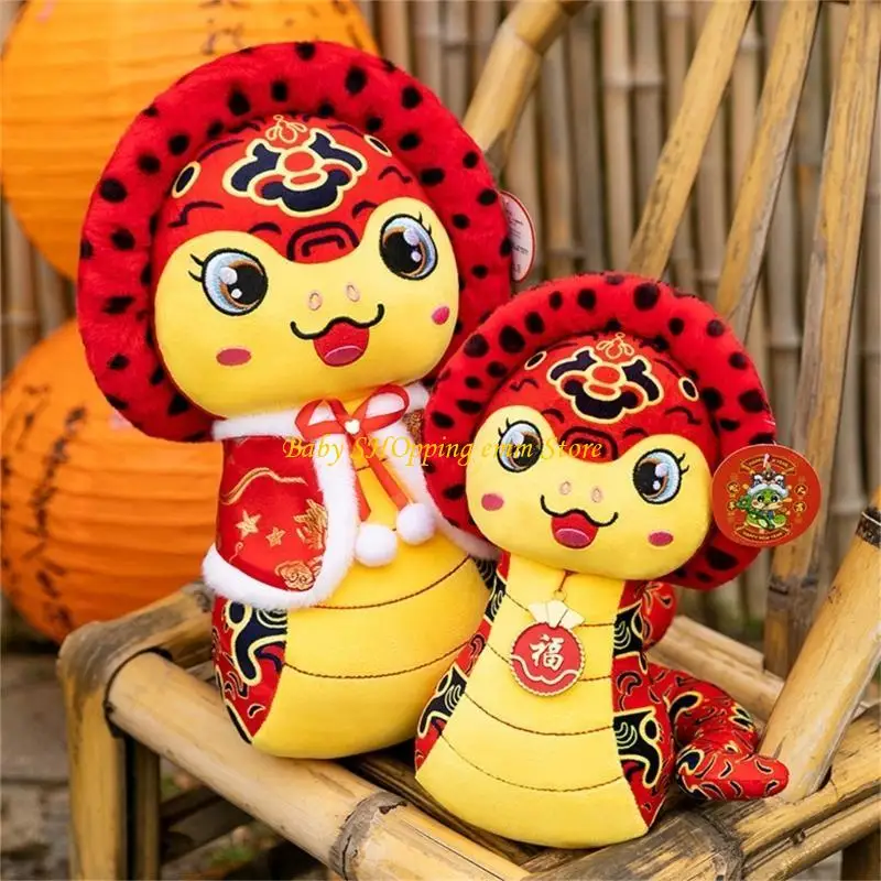 

23GD Soft Chinese Snake Mascots Plush Doll Festival Decors Year of the Snake Supply