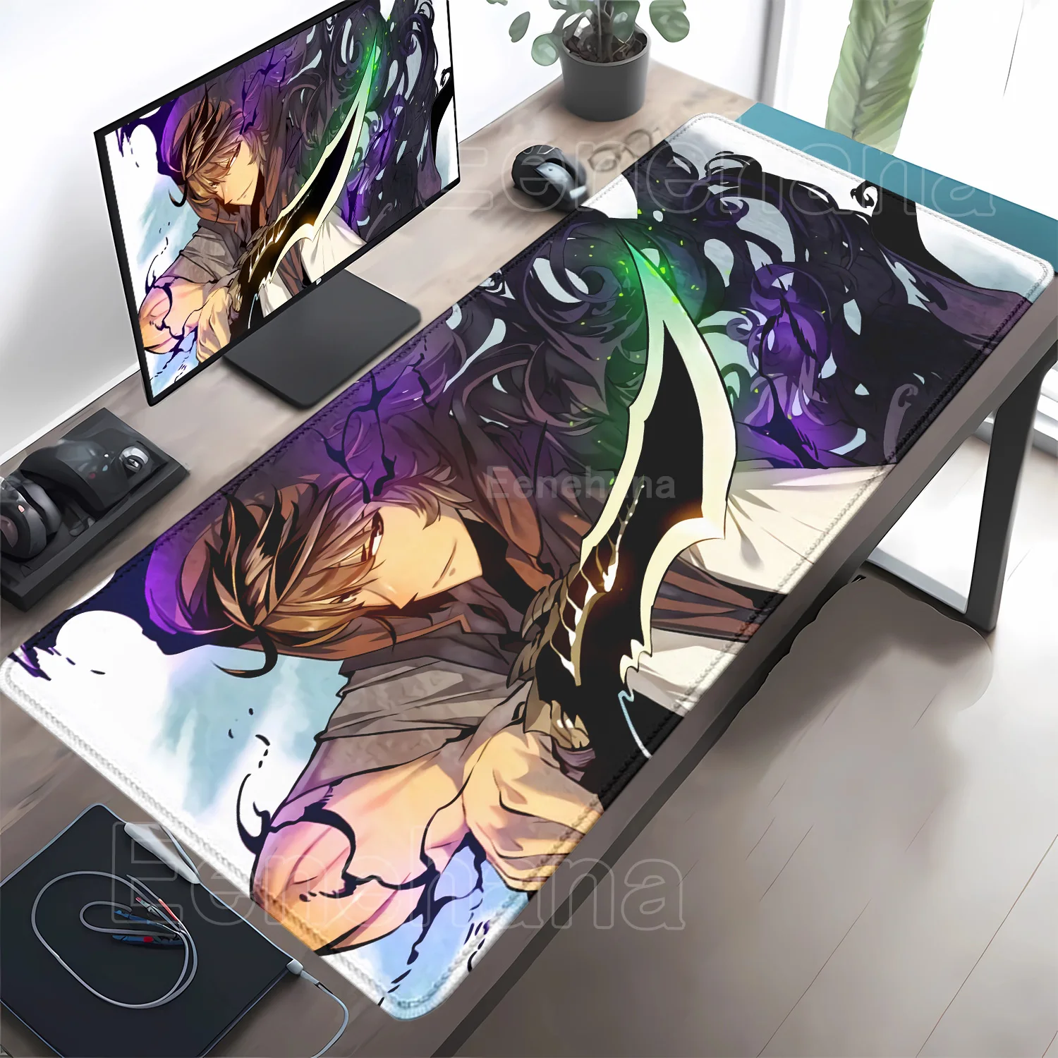 Tapis De Souris Gaming XXL 90x40 Cm - Surface Lisse Microfibre, Base Caoutchouc Antidérapante