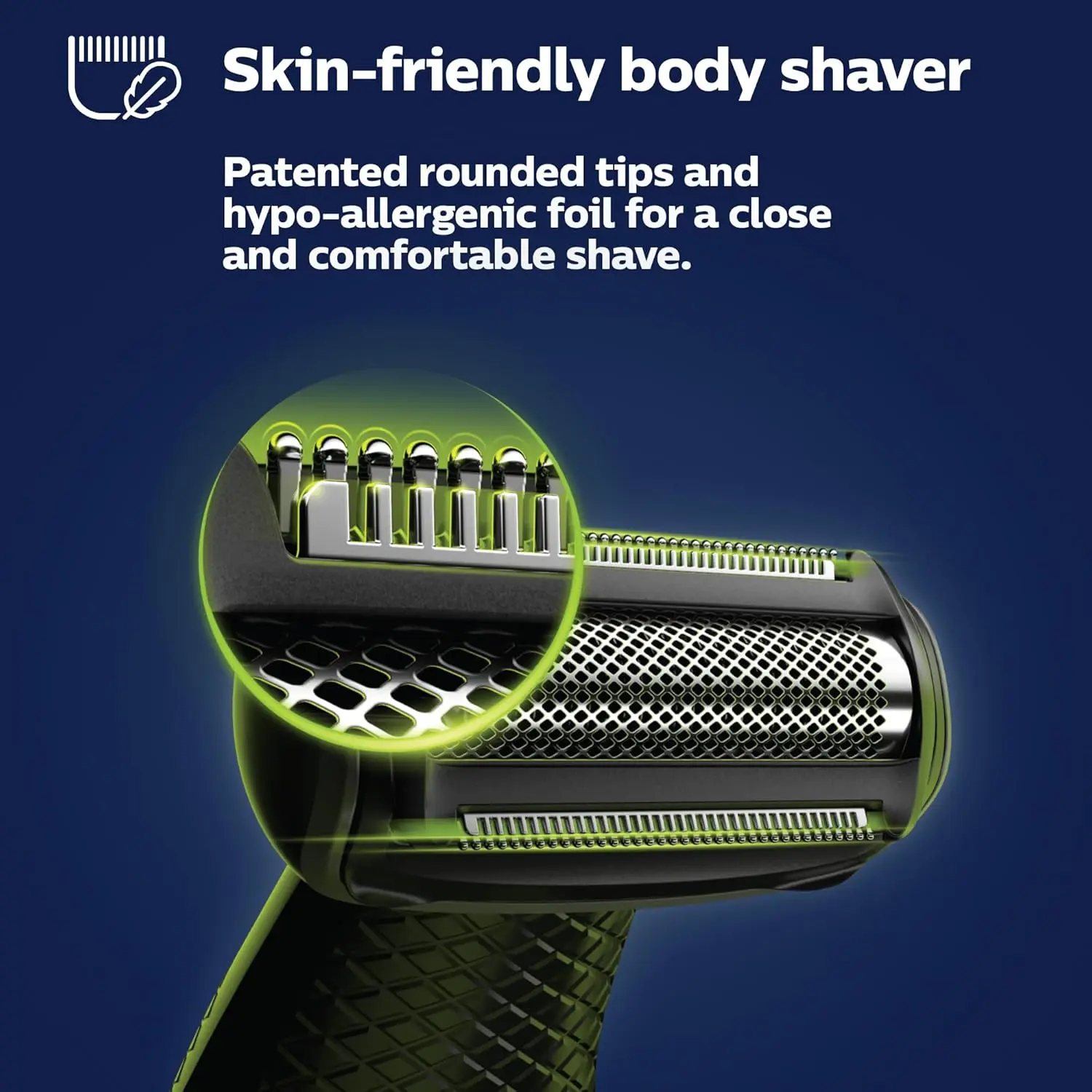 ماكينة تشذيب الجسم المقاومة للاستحمام من Philips Norelco Bodygroom Series 5000 BG5025 مع تقنية حماية البشرة