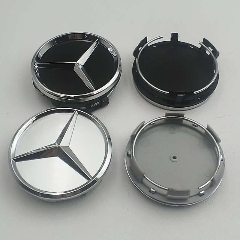 4pcs 60mm Car Rims Hub Wheel Center Caps For Mercedes Benz A B C E S CLA CLS GLK ML GLA GLB GLC GLE Accessories