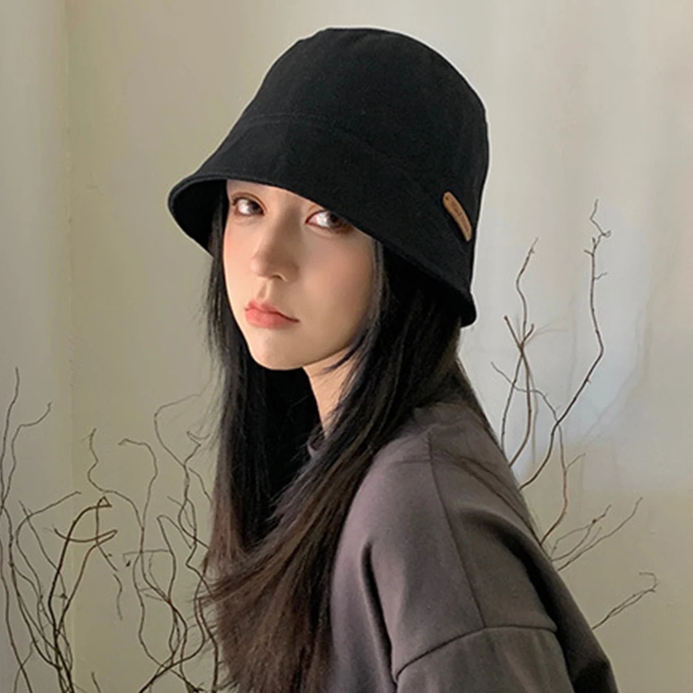 Korean Foldable Fisherman Hat Washed Denim Bucket Hats Unisex Fashion Bob Caps INS Hip Hop Men Women Unisex Panama Bucket Cap