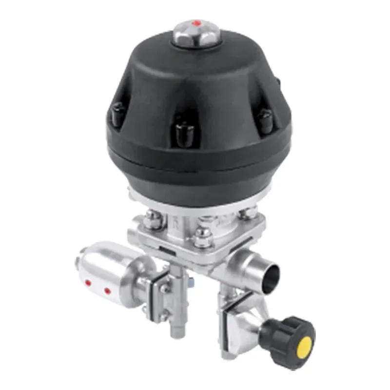 

Stainless Steel Multi Port Welding Diaphragm Valve with Plastic Actuator