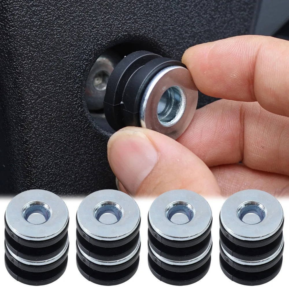 Motorcycle Fairing Bolt Rubber Grommet M6 M10 Cushion Washer Anti Rattle Steel Bushing Vibration Dampener Shock Absorber Part