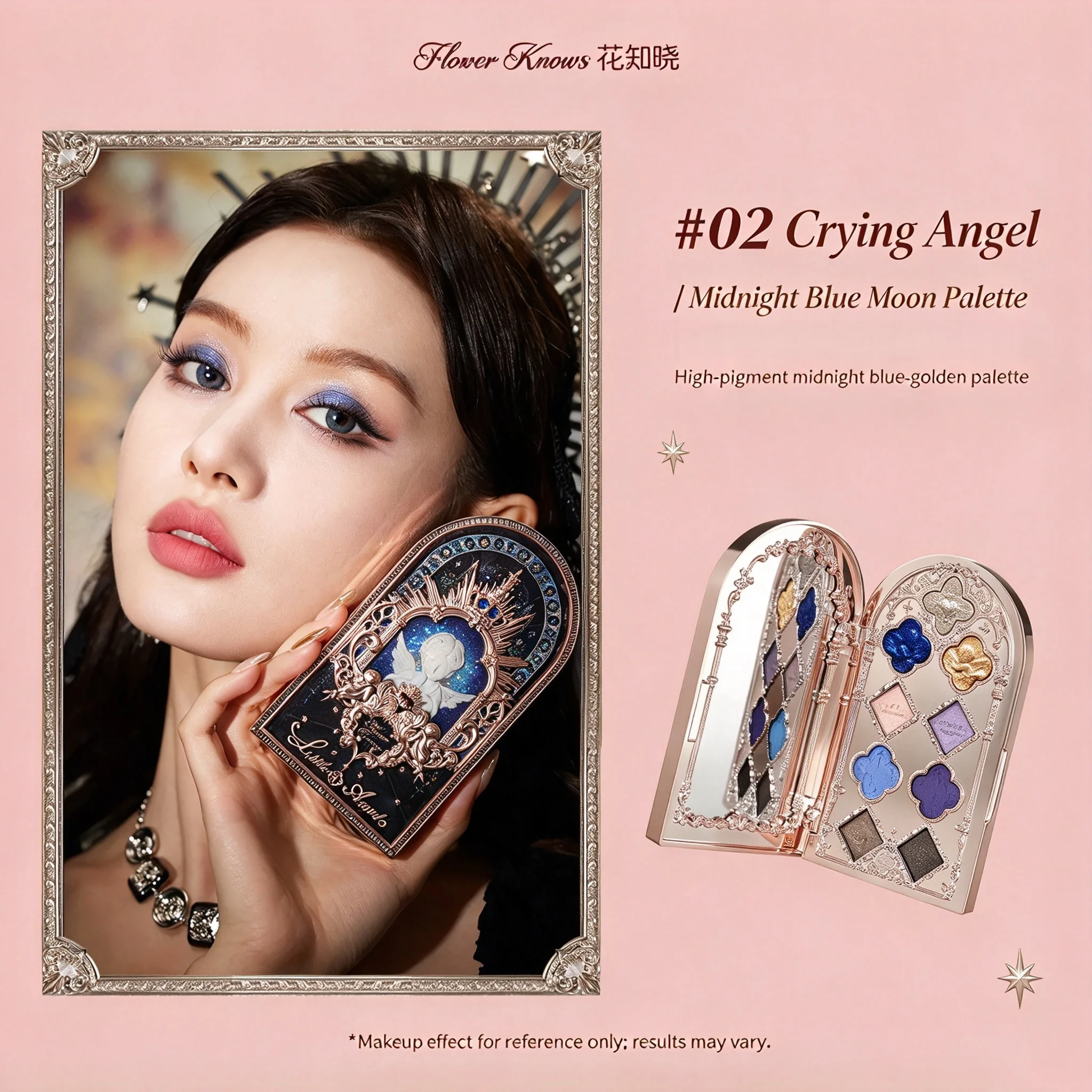 Flowerknows 6-Color Eye Shadow Palette Shell's Jewel Matte Pearl Metallic Glitter Long-Wearing Eyeshadow Makeup for Eyes