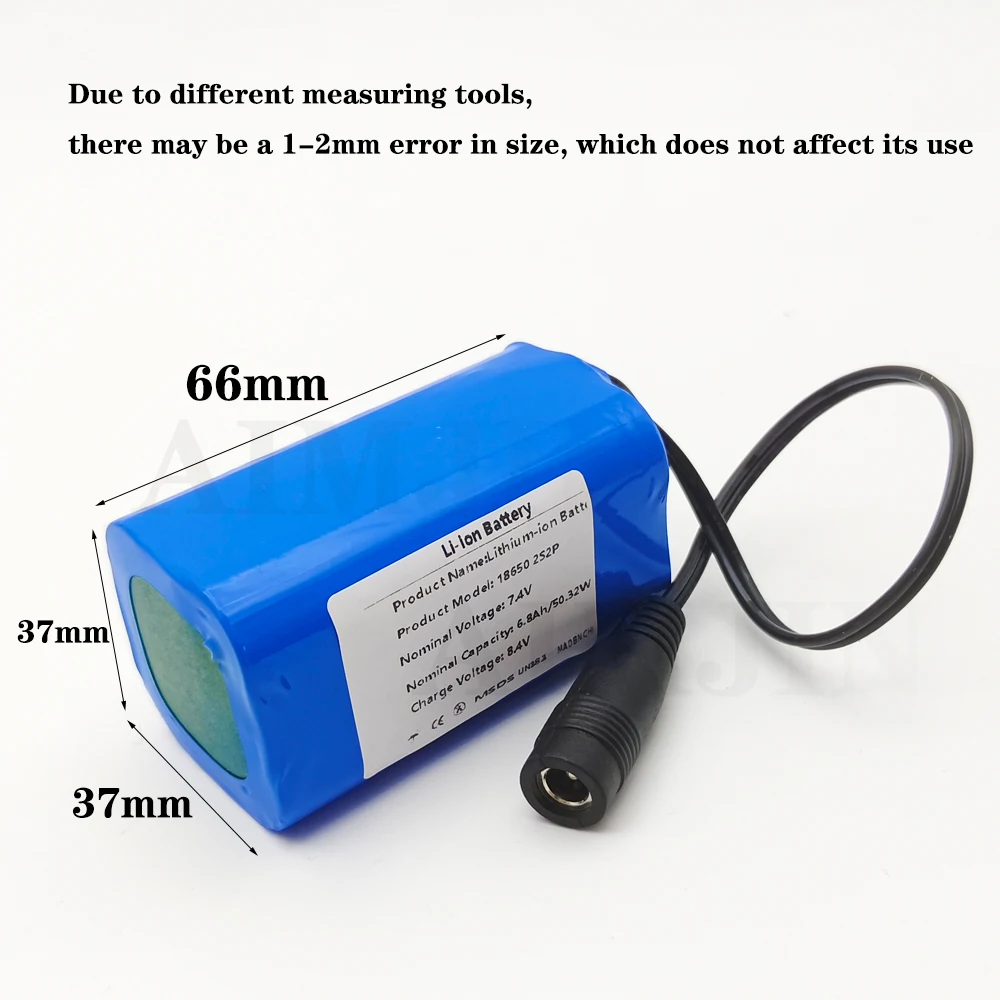 Nev 7.4 فولت 2S2P قارب طعم سمك 6800 مللي أمبير بطارية ل T188 T888 2011-5 V007 C18 H18 لذلك على التحكم عن بعد RC قارب Parts18650 #2