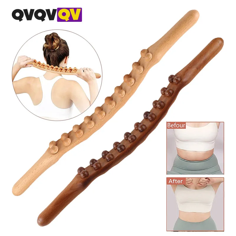 Holz Therapie Massage-Tools -Massage Werkzeuge Holz Massage Roller Holz Gua Sha Lymphdrainage Massager Werkzeug für Körper Gestaltung