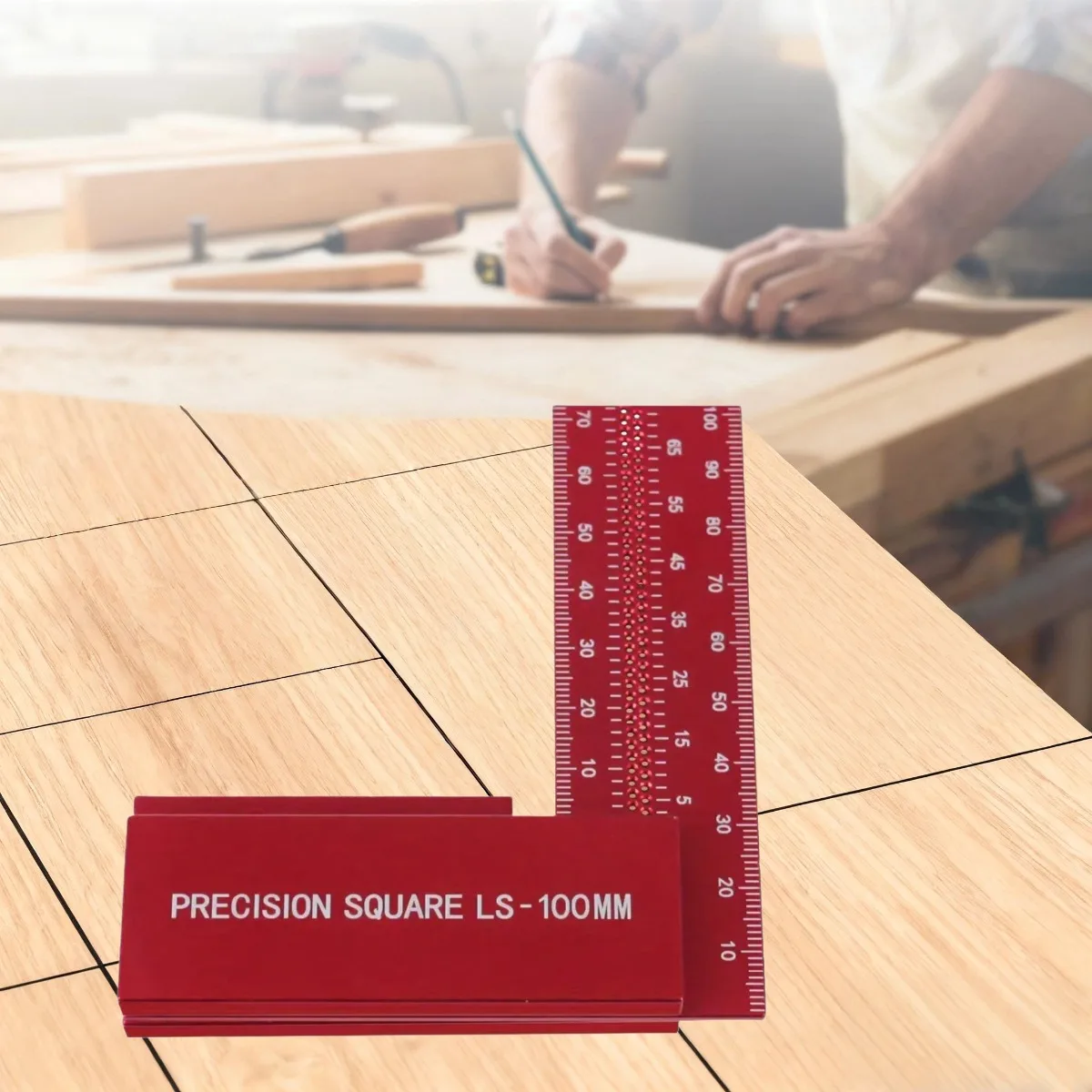 100mm Precision Framing Square Carpenter Square, Aluminum Woodworking Right Angle Ruler Guaranteed T Speed Measurements Ruler